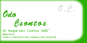 odo csontos business card